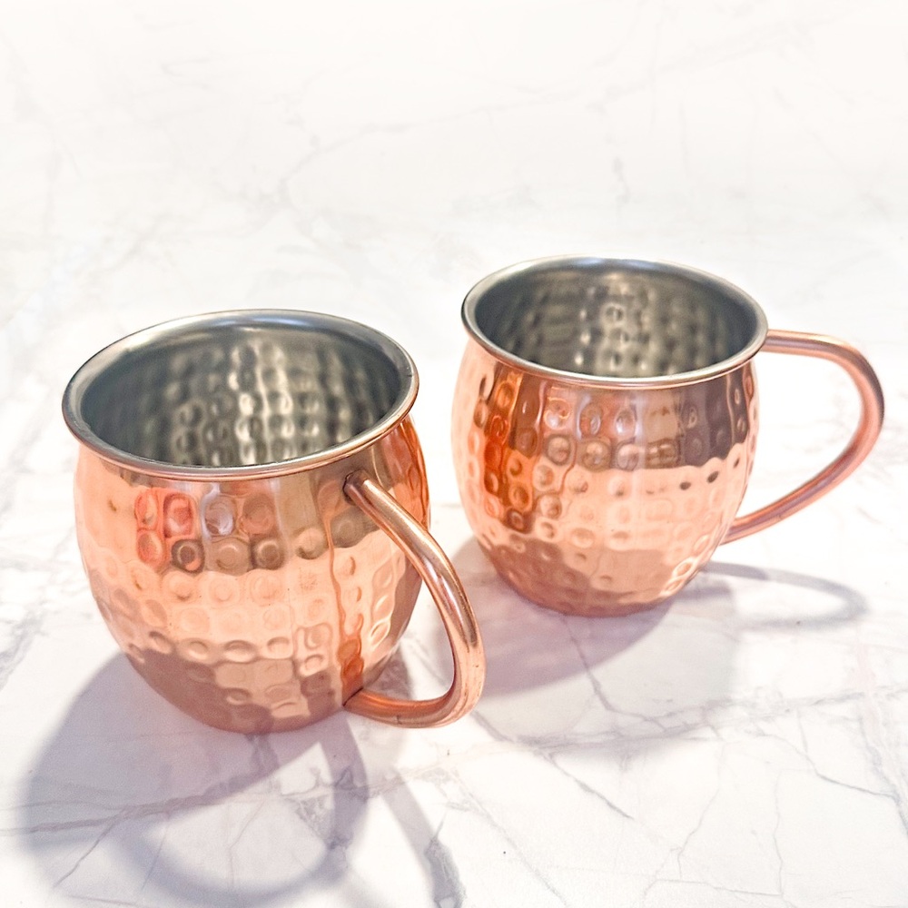 Hammered Copper Mugs (2 pc) - Picture 2 of 4